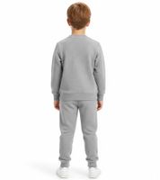 PUMA Kinder Jogging-Anzug für Jungen und Mädchen 2 teiliger Sweat-Jogger Rundhals-Pullover Baumwoll-Set 627915 03 Grau