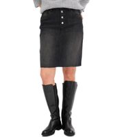 Jupe en jean pour femme avec strass, jupe en jean, jupe en coton, mini-jupe 918098 Noir/Gris