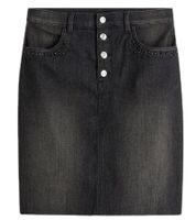 Jupe en jean pour femme avec strass, jupe en jean, jupe en coton, mini-jupe 918098 Noir/Gris