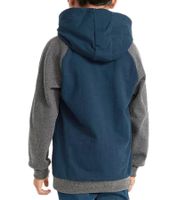stylischer Kinder Kapuzen-Pullover für Jungen Weihnachts-Pulli Baumwoll-Shirt 912416 Blau/Grau