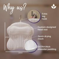 Zenfinity Moments Badewannen-Kissen zur Unterstützung von Kopf, Nacken und Rücken Bad-Zubehör 43x43cm Bad-Kissen Wellness Weiß Zenfinity Moments Badewannen-Kissen zur Unterstützung von Kopf, Nacken und Rücken Bad-Zubehör 43x43cm Bad-Kissen Wellness Weiß