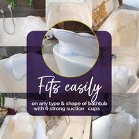 Zenfinity Moments Badewannen-Kissen zur Unterstützung von Kopf, Nacken und Rücken Bad-Zubehör 43x43cm Bad-Kissen Wellness Weiß Zenfinity Moments Badewannen-Kissen zur Unterstützung von Kopf, Nacken und Rücken Bad-Zubehör 43x43cm Bad-Kissen Wellness Weiß