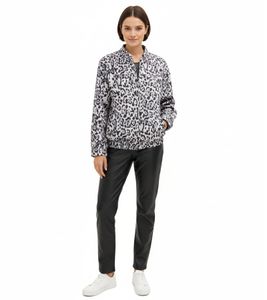 nachhaltiger Damen Blouson im Leo-Print Übergangs-Jacke Frühlings-Jacke kuschelige Sommer-Jacke 909753 Beige nachhaltiger Damen Blouson im Leo-Print Übergangs-Jacke Frühlings-Jacke kuschelige Sommer-Jacke 909753 Beige