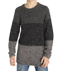 Pull ALIFE AND KICKIN en tricot doux pour enfants, look à rayures, pull de tous les jours 35063411 gris