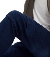 warmhaltende Herren Thermo-Jeans im Cargo-Stil Denim-Hose Straight Leg 924006 Kurzgröße Dunkel-Blau