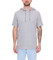 EIGHT2NINE Herren Kapuzen-Pullover kurzärmliger Baumwoll-Hoodie T-Shirt Hoody Sommer-Hoody H10014L22462AEN 23200 Hellgrau