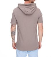 EIGHT2NINE Herren Kapuzen-Pullover kurzärmliger Baumwoll-Hoodie T-Shirt Hoody Sommer-Hoody H10014L22462AEN 21300 Hellbraun