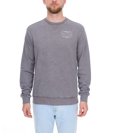 Suéter SKY REBEL de cuello redondo para hombre, de algodón, con aspecto antiguo, H10068C21372A 12400, gris