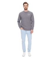 SKY REBEL Men's Round Neck Cotton Sweater with Antique Look H10068C21372A 12400 Gray SKY REBEL Men's Round Neck Cotton Sweater with Antique Look H10068C21372A 12400 Gray