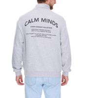 STITCH & SOUL Men's Zip-Up Sweater, Modern Turtleneck Sweater with Stand-Up Collar, Cotton Sweater H10014C21404A 23200 Light Gray