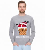 Herren Strick-Pullover mit weihnachtlichem Muster Weihnachts-Pullover Freizeit-Sweater 979440 Grau Herren Strick-Pullover mit weihnachtlichem Muster Weihnachts-Pullover Freizeit-Sweater 979440 Grau