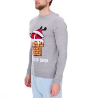 Herren Strick-Pullover mit weihnachtlichem Muster Weihnachts-Pullover Freizeit-Sweater 979440 Grau Herren Strick-Pullover mit weihnachtlichem Muster Weihnachts-Pullover Freizeit-Sweater 979440 Grau