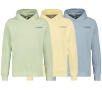 SUBLEVEL Herren Kapuzen-Pullover Baumwoll-Hoodie mit Eingriffstaschen Sweater H10014T21326A Hellgrün, Blau oder Gelb SUBLEVEL Herren Kapuzen-Pullover Baumwoll-Hoodie mit Eingriffstaschen Sweater H10014T21326A Hellgrün, Blau oder Gelb