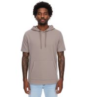 Sudadera con capucha EIGHT2NINE para hombre, de algodón, de manga corta, con capucha, para verano, H10014L22462AEN, gris claro, caqui, marrón o beige
