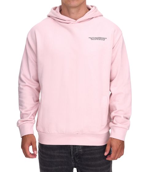 Pull à capuche en coton avec poches pour homme SUBLEVEL H10014T21326A1 13300 Rose