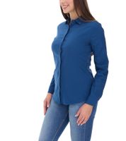 vestino Damen Bluse Sommer-Bluse mit Strass-Details Hemd-Bluse 901299 Dunkel-Blau