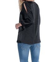 vestino Damen Bluse Sommer-Bluse stylisches Langarm-Shirt 900889 Schwarz