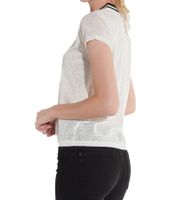 vestino Damen T-Shirt Kurzarm-Shirt mit Schleife Sommer-Shirt 900659 Weiß