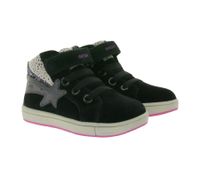 Baskets GEOX B Trottola G. C pour tout-petits, semelles respirantes, mi-montantes, en cuir véritable avec fermeture velcro, chaussures pour bébé B164AC 022NF C0922, noires