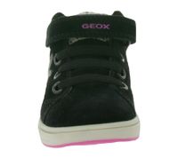 Baskets GEOX B Trottola G. C pour tout-petits, semelles respirantes, mi-montantes, en cuir véritable avec fermeture velcro, chaussures pour bébé B164AC 022NF C0922, noires