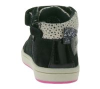 Baskets GEOX B Trottola G. C pour tout-petits, semelles respirantes, mi-montantes, en cuir véritable avec fermeture velcro, chaussures pour bébé B164AC 022NF C0922, noires