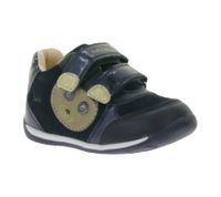 GEOX B Each G. B Kleinkinder Sneaker mit atmungsaktiver Sohle Mid-Cut-Schuhe mit Echtleder mit Klettverschluss Baby-Schuhe B160AB 022HI C4021 Dunkelblau