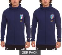 2-pack PUMA FIGC Coach Men's Sweat Jacket Italy Fanwear 767108 13 Dark Blue