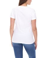 COURSE Women's T-Shirt with Kiss Mouth Print Summer Shirt Cotton Top Leisure Shirt 900069 White
