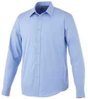 ELEVATE Hamell Long-Sleeve Shirt, Simple Men's Business Shirt, Poplin 118 g/m², Black, Light Blue, or White