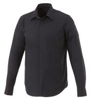 ELEVATE Hamell Long-Sleeve Shirt, Simple Men's Business Shirt, Poplin 118 g/m², Black, Light Blue, or White