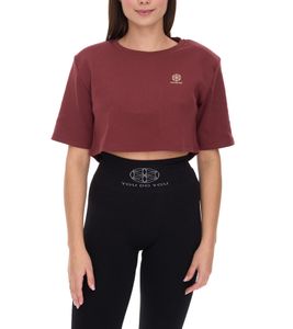 YOU DO YOU Damen T-Shirt im Cropped-Style Fitness-Top mit Rücken-Cut Out Baumwoll-Shirt Yoga-Mode 905051 Mahagoni-Braun YOU DO YOU Damen T-Shirt im Cropped-Style Fitness-Top mit Rücken-Cut Out Baumwoll-Shirt Yoga-Mode 905051 Mahagoni-Braun