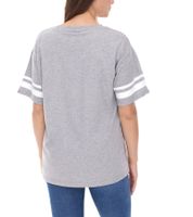 T-shirt oversize pour femme COURSE, style universitaire, en coton, pour l'été et les loisirs, 901261, gris clair