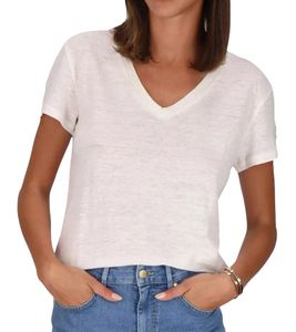 Les Tropeziennes Damen T-Shirt Baumwoll-Shirt Sommer-Oberteil Kurzarm-Shirt 1 112 3340C D Ecru/Weiß
