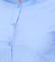 ELEVATE Camisa de manga larga Hamell, blusa sencilla para mujer, blusa de popelina, azul claro, negra o blanca