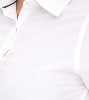 ELEVATE Camisa de manga larga Hamell, blusa sencilla para mujer, blusa de popelina, azul claro, negra o blanca