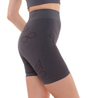 YOU DO YOU Damen Radhose Trainingshose gemusterte kurze Sport-Hose Yoga-Mode 904891 Grau/Schwarz