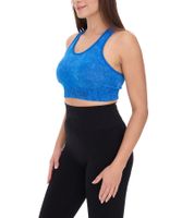 YOU DO YOU Damen Sport-BH Sport-Oberteil stylischer Trainings-BH Yoga-BH 904901 Blau