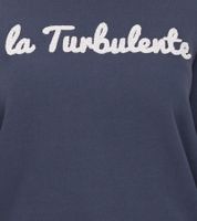 Pull en coton femme Les Les Tropeziennes, pull d'été avec inscription brodée, col rond, 1 122 0572C B Bleu marine