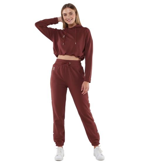 YOU DO YOU women's cropped hoodie with hood everyday sweater yoga fashion 905081 mahogany brown YOU DO YOU women's cropped hoodie with hood everyday sweater yoga fashion 905081 mahogany brown