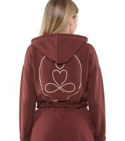 YOU DO YOU women's cropped hoodie with hood everyday sweater yoga fashion 905081 mahogany brown YOU DO YOU women's cropped hoodie with hood everyday sweater yoga fashion 905081 mahogany brown