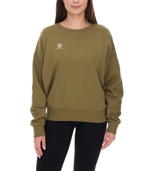 Pull femme YOU DO YOU avec imprimé dos, pull en coton à manches longues, chemise de yoga tendance 905071 kaki