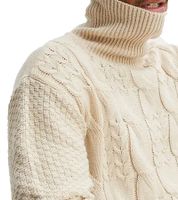 Pull tricoté pour homme, pull à col roulé avec motif torsadé, pull d'hiver, grandes tailles 938114 beige Pull tricoté pour homme, pull à col roulé avec motif torsadé, pull d'hiver, grandes tailles 938114 beige