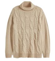Pull tricoté pour homme, pull à col roulé avec motif torsadé, pull d'hiver, grandes tailles 938114 beige Pull tricoté pour homme, pull à col roulé avec motif torsadé, pull d'hiver, grandes tailles 938114 beige