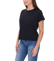 COURSE Women's Cuffed T-Shirt, Summer Shirt, Cotton Top, Casual Shirt, 900799, Black