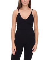 YOU DO YOU Damen Sport-BH Sport-Bustier nahtloses Sport-Oberteil Yoga-BH 904951 Schwarz