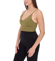 YOU DO YOU Women's Sports Bra Sports Bustier Seamless Sports Top Yoga Bra 904951 Khaki