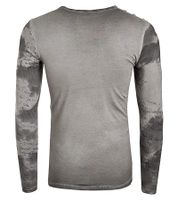 Herren Longsleeve im Batik-Stil Langarm-Shirt mit urbanen Print R-10140 Anthrazit Herren Longsleeve im Batik-Stil Langarm-Shirt mit urbanen Print R-10140 Anthrazit