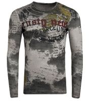 Herren Longsleeve im Batik-Stil Langarm-Shirt mit urbanen Print R-10140 Anthrazit Herren Longsleeve im Batik-Stil Langarm-Shirt mit urbanen Print R-10140 Anthrazit