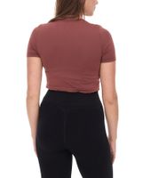 YOU DO YOU Damen T-Shirt im Cropped-Style Fitness-Top Kurzarm-Shirt Yoga-Mode 905041 Mahagoni-Braun YOU DO YOU Damen T-Shirt im Cropped-Style Fitness-Top Kurzarm-Shirt Yoga-Mode 905041 Mahagoni-Braun