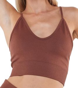 Sujetador deportivo YOU ​​DO YOU para mujer, sujetador deportivo sin costuras, top deportivo, moda de yoga 904951 marrón caoba